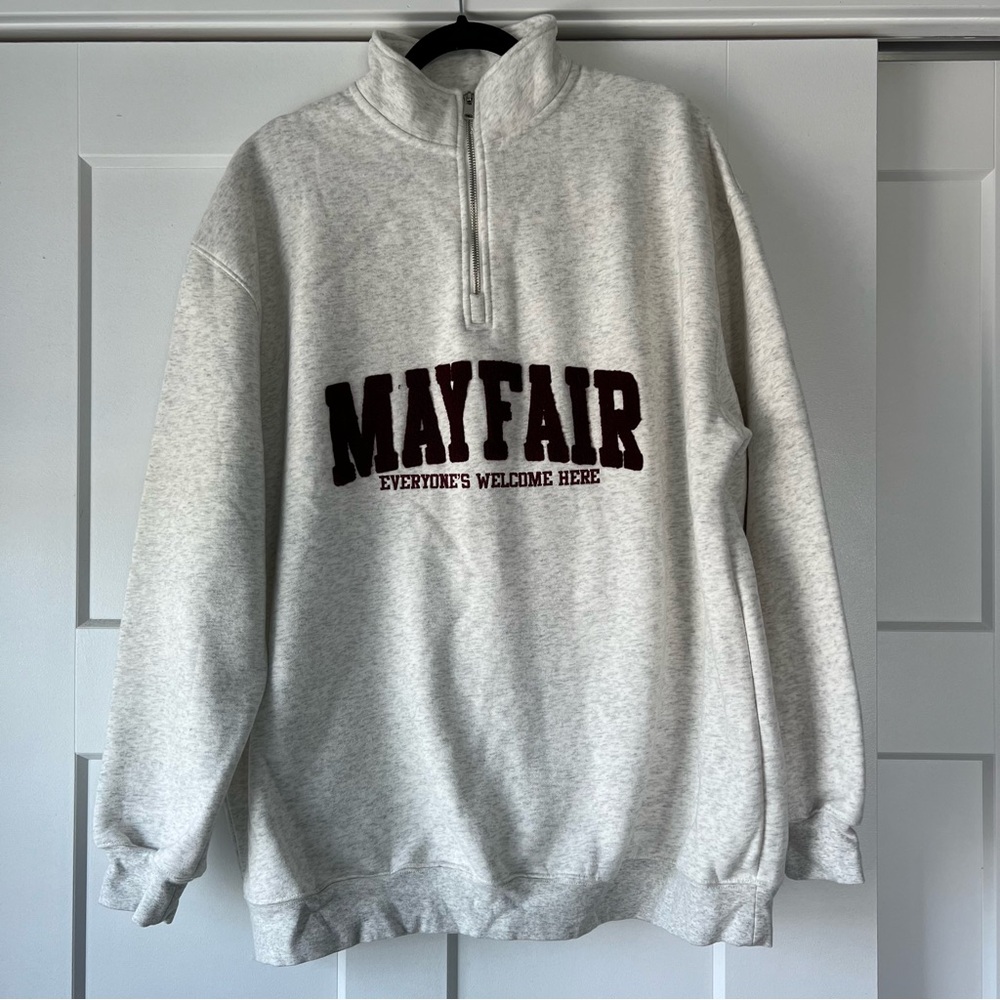 Mayfair Everyone's Welcome Here
Half Zip in Grey